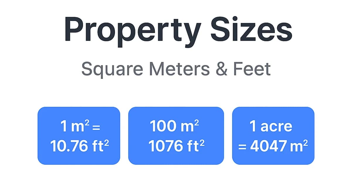 مقارنة أحجام العقارات متر مربع مقابل قدم مربع