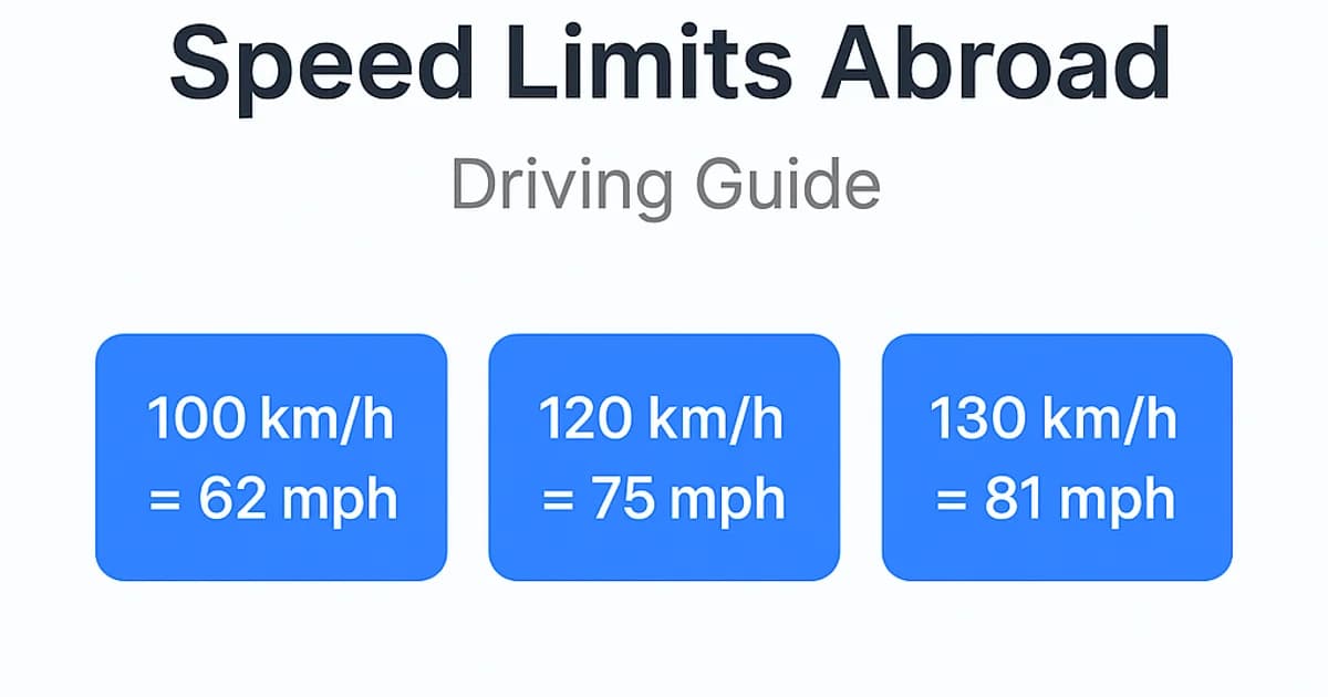 विभिन्न देशों के गति सीमा चिह्नों की व्याख्या