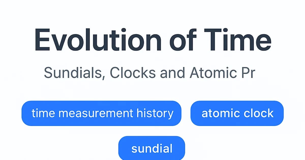 Evolution of Time: Sundials, Clocks and Atomic Precision