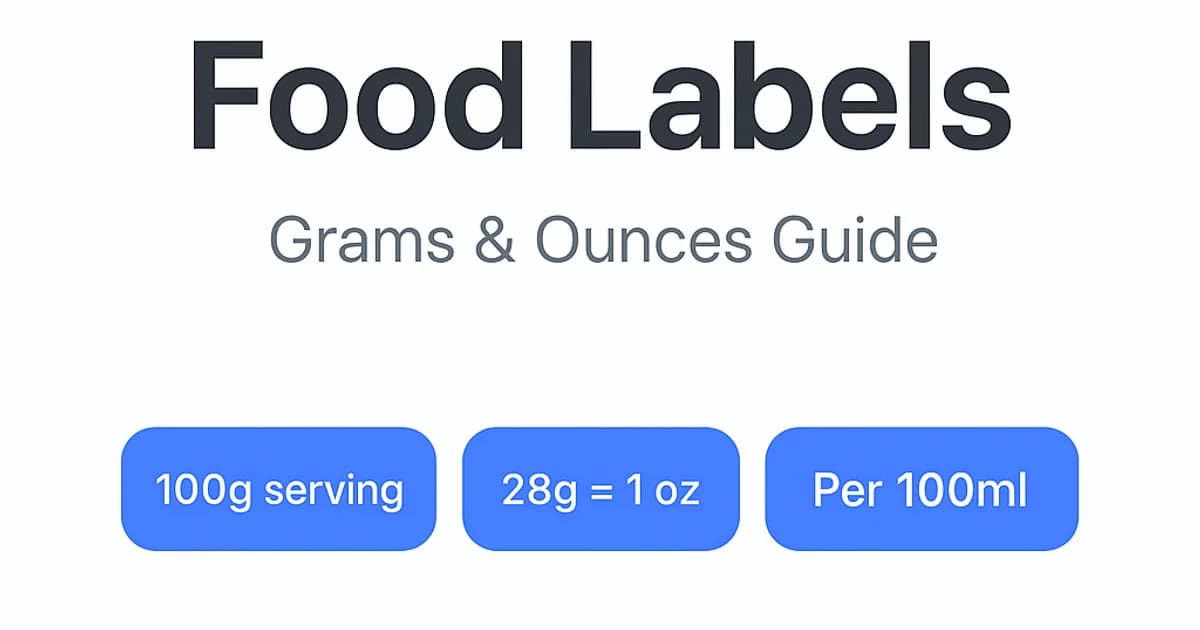 Cómo leer etiquetas de alimentos en gramos y onzas